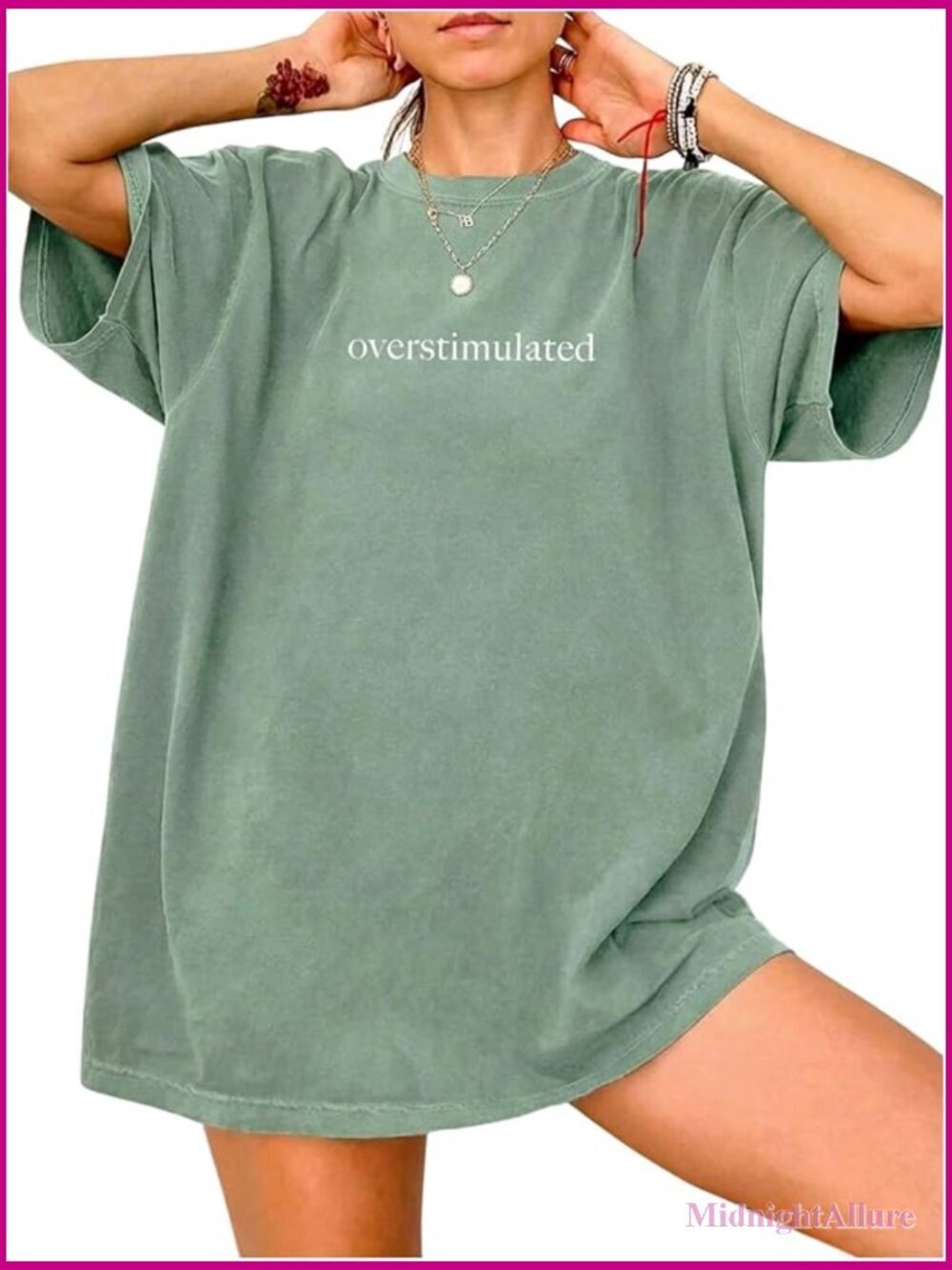 Letter Print Graphic Tee Oversized Crew Neck Short Sleeve Summer Top